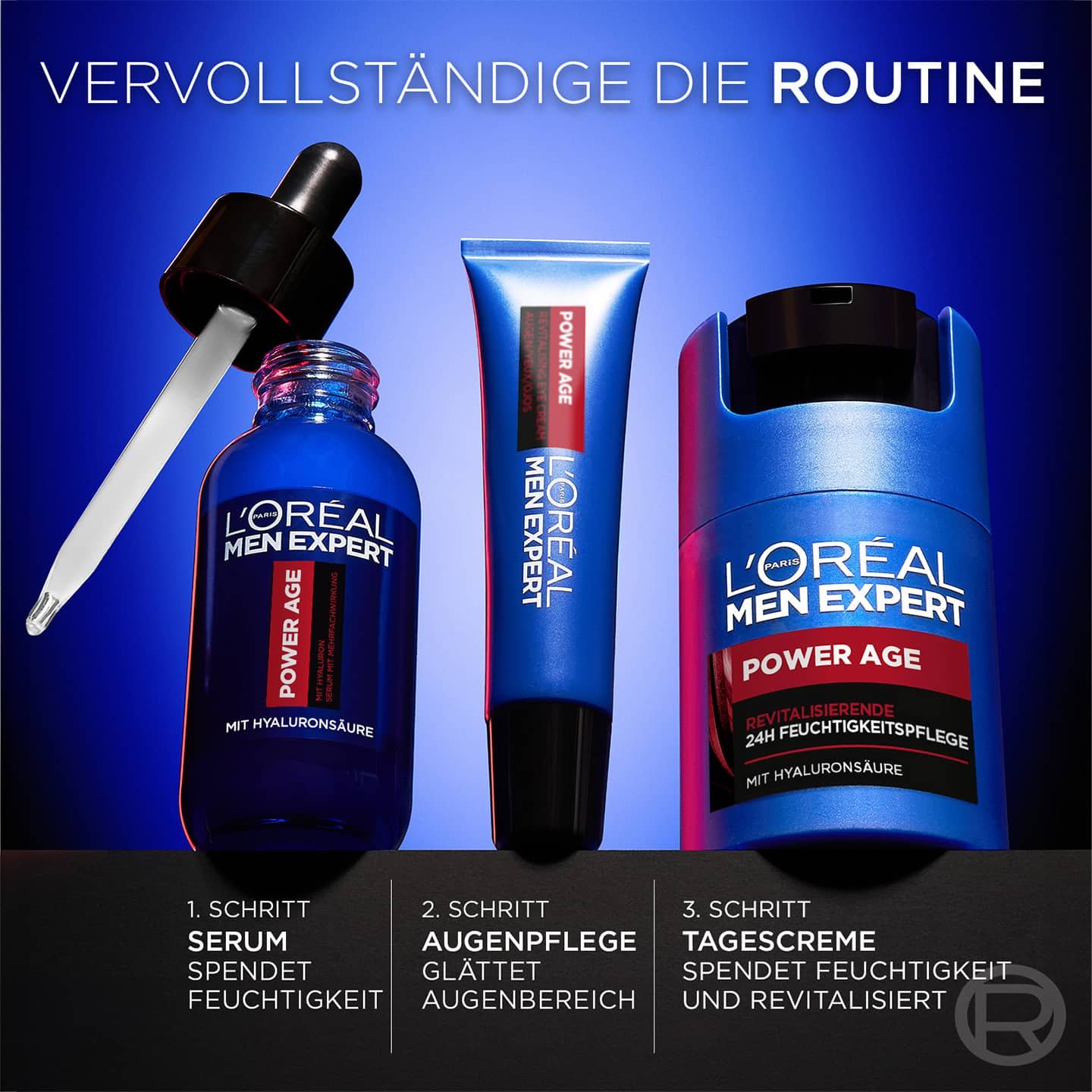 Power Age Set Routine mit drei Produkten